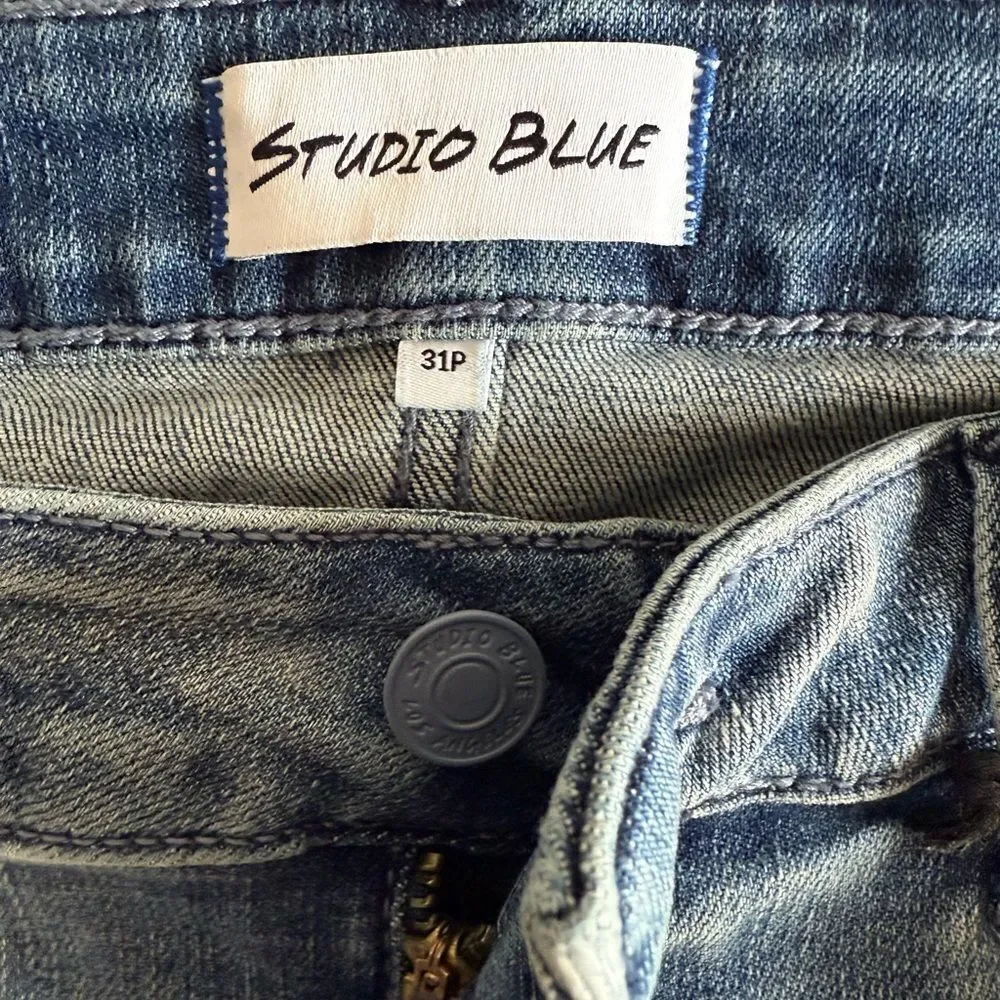 STUDIO BLUE Raya Mid Rise Cigarette Jean Blue 31P NWT STITCH FIX